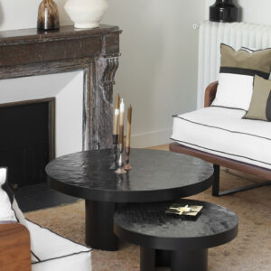 table opus zellige noir finition fer noir peinture epoxy 60 cm et 90 cm