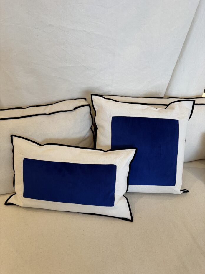 Housse coussin Roma - Bleu Marine